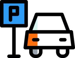 Parkplatz-Vektor-Icon-Design vektor