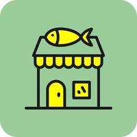 Fischgeschäft Vektor-Icon-Design vektor