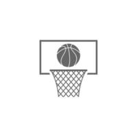 basketboll ring och basketboll enkel ikon vektor