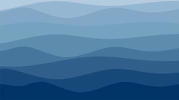 abstrakt Meer Wellen Hintergrund im Blau Farbe vektor