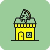 Pizza-Shop-Vektor-Icon-Design vektor