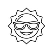 Sonne im Sonnenbrille, spf Sonnenschutz Schutz Symbol vektor