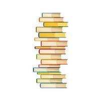 Literatur und Schule Bildung hoch Buch Stapel vektor