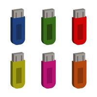 USB-enhet på vit bakgrund vektor