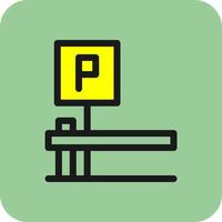 Parkplatz-Vektor-Icon-Design vektor