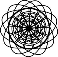 schwarz und Weiß abstrakt Spiral- Mandala Kunst Design. bringen Ihre Designs zu Leben mit diese atemberaubend abstrakt geometrisch Mandala Blume Illustration vektor