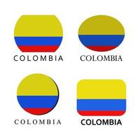 colombia flagga på vit bakgrund vektor