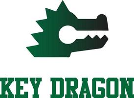 Schlüssel Drachen Logo Vektor Datei