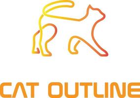 Katze ouline Logo Vektor Datei