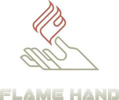 flamma hand logotyp vektor fil