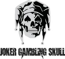 joker hasardspel skalle logotyp vektor fil