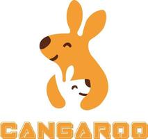Känguru Familie Logo Vektor Datei