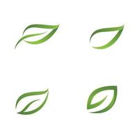 logotyper av gröna träd blad ekologi