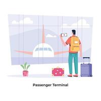 trendig passagerare terminal vektor