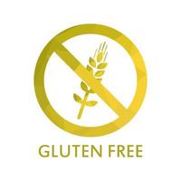 glutenfrei auf weißem Hintergrund vektor