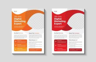 Digital Marketing Agentur Flyer Design Vorlage, korporativ Geschäft Flyer Poster vektor