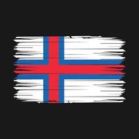 faroe öar flagga borsta vektor illustration