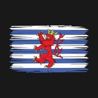luxemburg flag pinsel vektor illustration