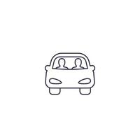 carpool-ikonen på vitt, line.eps vektor