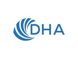 dha Brief Logo Design auf Weiß Hintergrund. dha kreativ Kreis Brief Logo Konzept. dha Brief Design. vektor