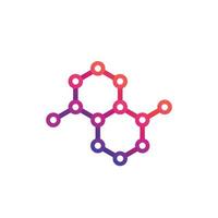 Graphen, Kohlenstoffmolekülstrukturvektor logo.eps vektor