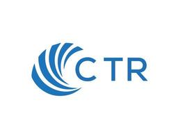 ctr Brief Logo Design auf Weiß Hintergrund. ctr kreativ Kreis Brief Logo Konzept. ctr Brief Design. vektor