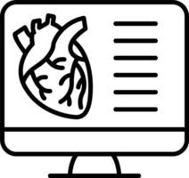 Herz Prüfung Bericht Vektor Symbol