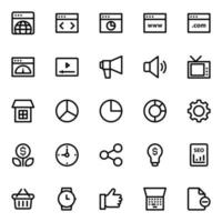 översikt ikoner för digital marknadsföring. vektor