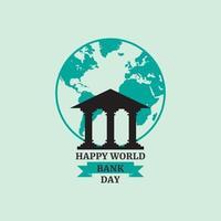 glücklich Welt Bank Tag Vektor Illustration geeignet zum Hintergrund Gruß Karte Poster und Banner