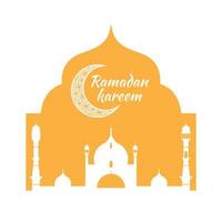 Ramadan kareem Hintergrund Moschee islamisch Religion Muslim Platz von Anbetung Vektor Illustration Design