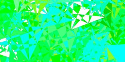 ljusblå, grön vektorbakgrund med polygonala former. vektor