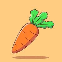 färsk morot vegetabiliska vektor tecknad serie illustration ikon