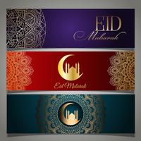 eid mubarak headers vektor