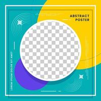Social Media Post Banner mit abstraktem Design vektor
