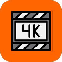 4k-Film-Vektor-Icon-Design vektor