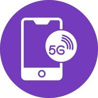 5g Netzwerk auf Smartphone Vektor Symbol