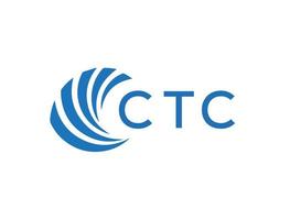 ctc brev logotyp design på vit bakgrund. ctc kreativ cirkel brev logotyp begrepp. ctc brev design. vektor