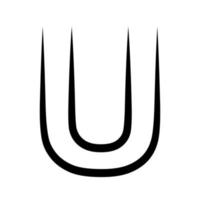 logotyp brev u, ikon axel alfabet logotyp u emblem vektor