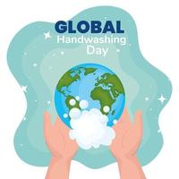 globales Handwasch-Tagesbanner vektor