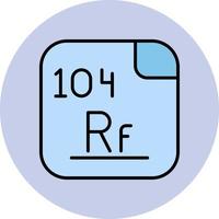 Rutherfordium Vektor Symbol