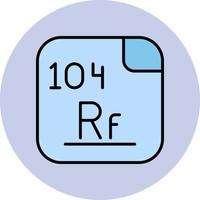 rutherfordium vektor ikon