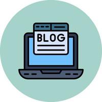 Blogging-Vektorsymbol vektor