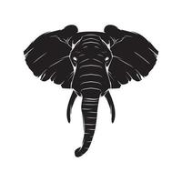 Elefant Symbol schwarz Vektor Illustration