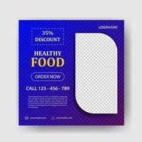 hälsosam mat annonser banner formgivningsmall vektor