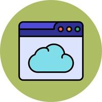 browser moln vektor ikon