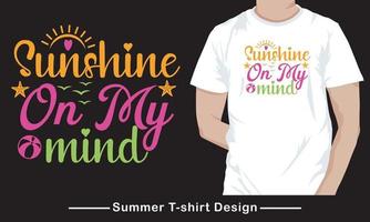 Sommer- T-Shirt Design, Typografie, Jahrgang, kostenlos Vektor
