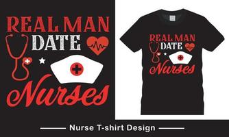 Krankenschwester t Hemd Design, Typografie, Jahrgang kostenlos Vektor