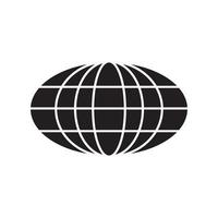 global oval ikon symbol vektor illustration på vit bakgrund.