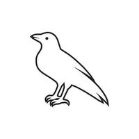 Linie Symbol Amsel Design Vektor Illustration auf Weiß Hintergrund.