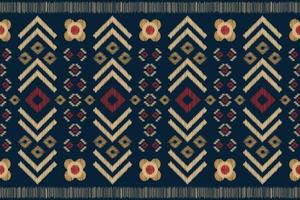 ethnisch Ikat Stoff Muster geometrisch Stil.afrikanisch Ikat Stickerei ethnisch orientalisch Muster Weiß braun Sahne Hintergrund. abstrakt, vektor, illustration. zum Textur, Kleidung, Verpackung, Dekoration, Teppich. vektor